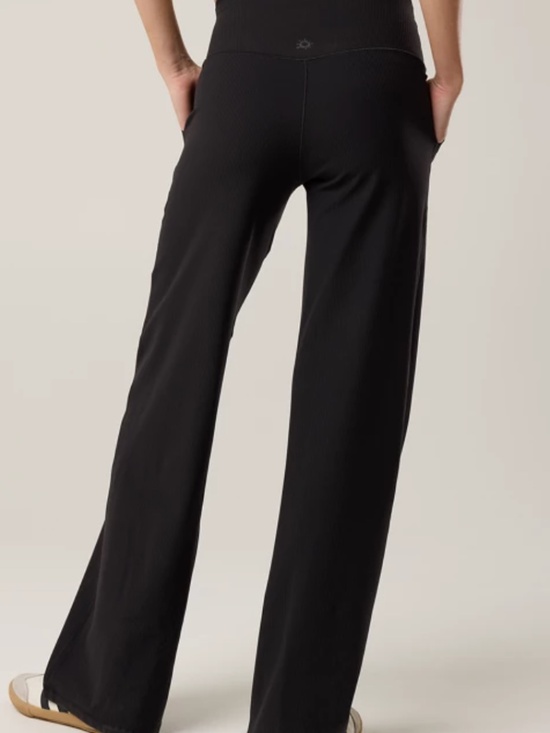 Aerie Pants - OFFLINE By Aerie Real Me XTRA Ribbed High Waisted Trouser BLACK Size XS